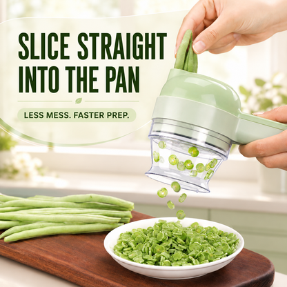 ⚡ 4-in-1 Handheld Electric Chopper – Slice, Mince, Peel & Clean 🧄