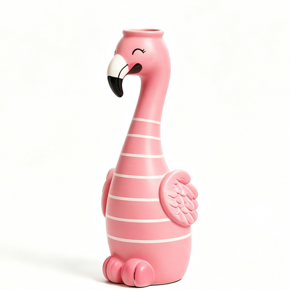 🏅🦩Cute Flamingo Decorative Vase 🌸 5 Styles Resin Figurine Vase Tabletop Centerpiece Indoor Home Shelf Decor Gift