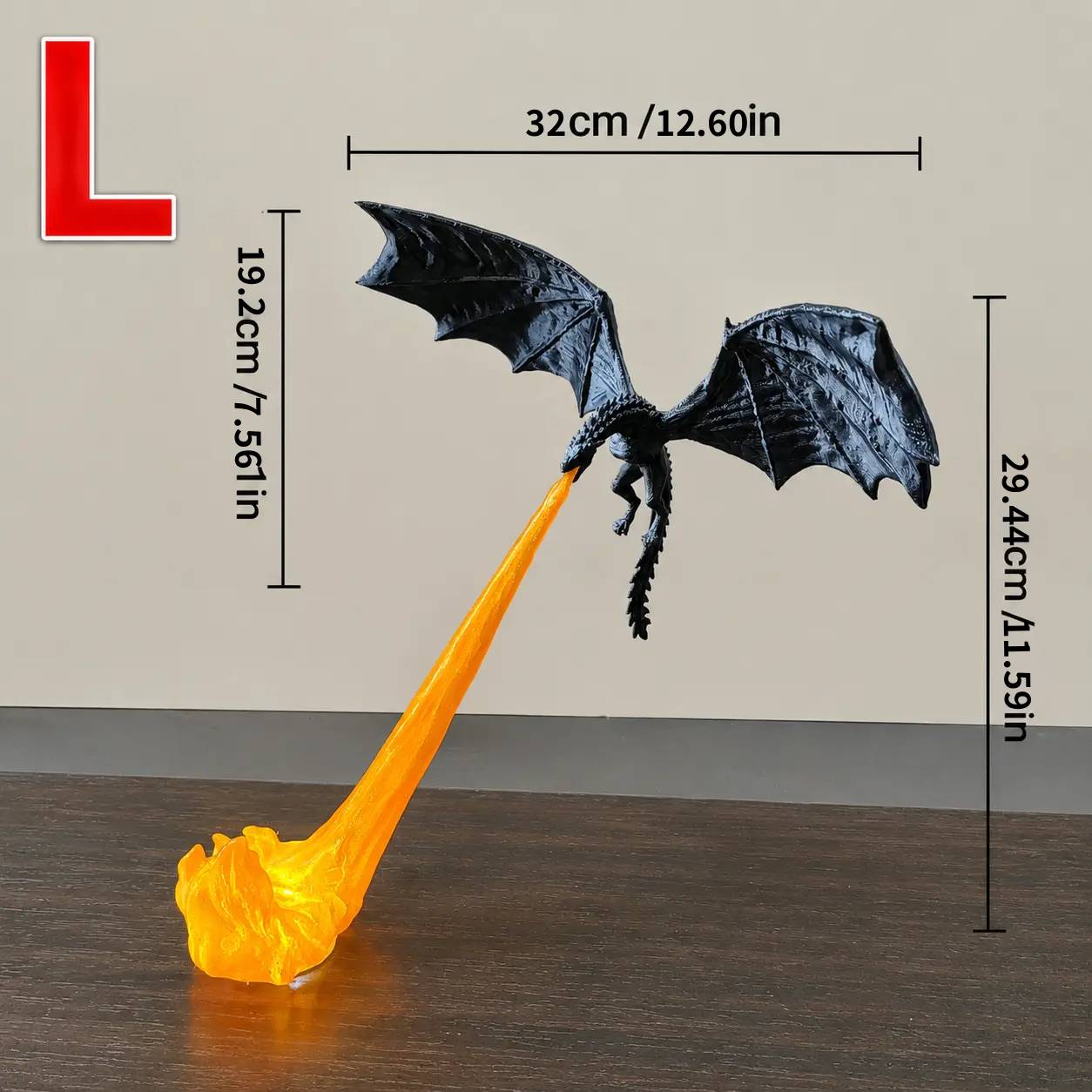 🌎Ends Today: 70% OFF!🔥 HOT SALE 🐉| 3D Fire-Breathing Dragon LED Display – Fantasy Bookshelf Decor with Glowing Flame