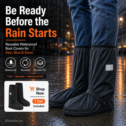 ✈️Last Day 50% OFF✨🌧️ Reusable Waterproof Boot Covers for Rain, Mud & Snow