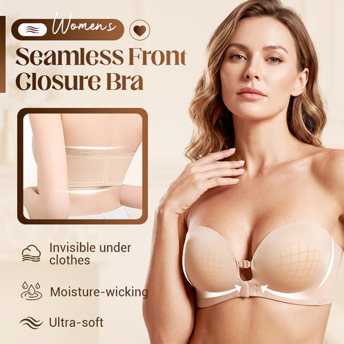 💖Seamless Front Closure Bra With Adjustable Straps