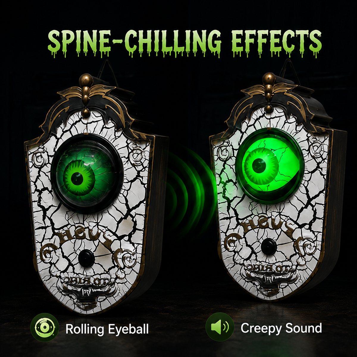 👁️ Animated Eyeball Doorbell with Light & Sound