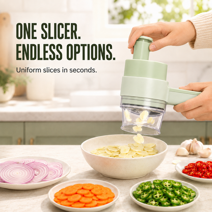 🌎Ends Today: 70% OFF!🔥🧄 4-in-1 Handheld Electric Chopper: Slice, Mince, Peel & Auto-Clean!