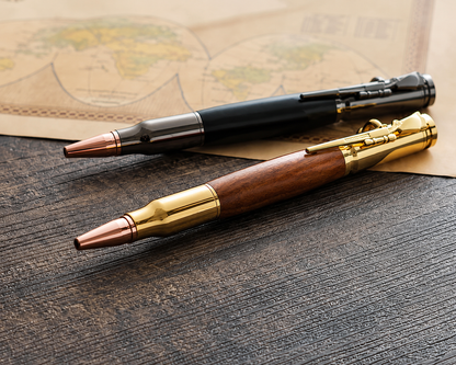 🖊Handcrafted 🖊 Bolt Action Wooden Bullet Pen | Crafted From Real Wood & Bullet Casing
