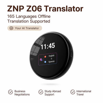 🌍 Pocket AI Language Translator | 165 Online Languages 🗣️ Two-Way Voice & Touch Control