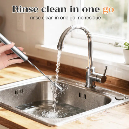 🌎Ends Today: 70% OFF!🔥🥄✨ Stainless Steel Hand-Push Rotary Whisk – Effortless Mixing in Seconds!