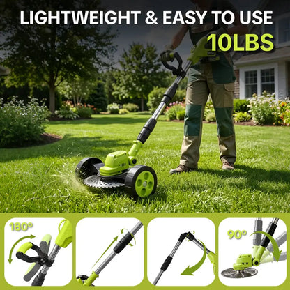 🌿55% OFF TODAY⚡ 3-in-1 Cordless Grass Trimmer with 2 Batteries