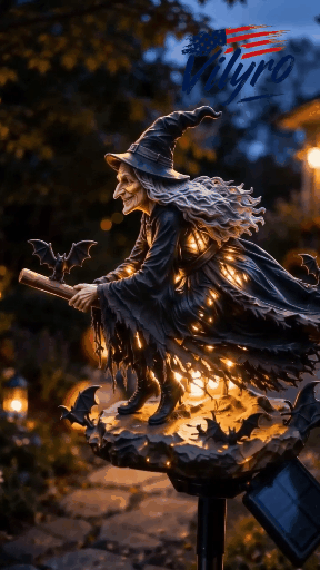 🧙‍♀️ Bring Halloween Magic to Your Garden with a Glowing Solar Witch