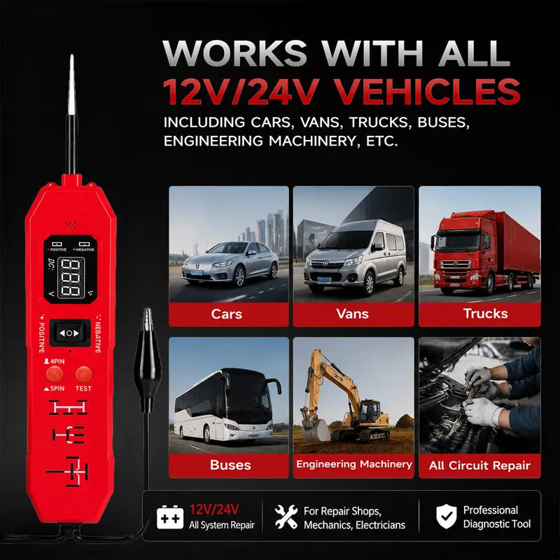 🔥50% OFF – 3-in-1 Automotive Power Circuit Probe Tester for 12V/24V Vehicles