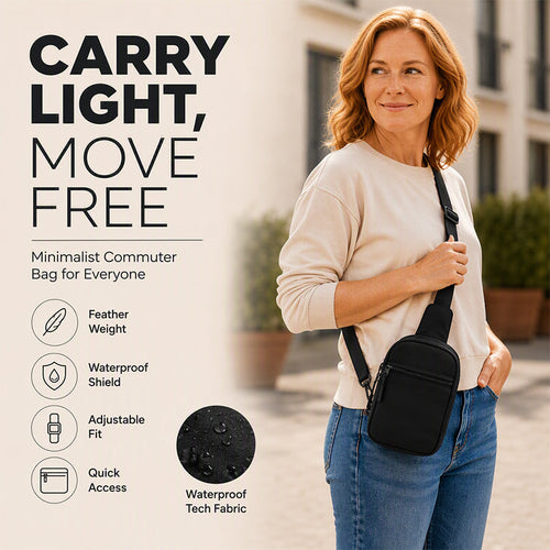 Upgraded 2.0 Travel Sling Bag | Anti-Theft, 500D Nylon, RFID Protection — Limited Time 50% Off