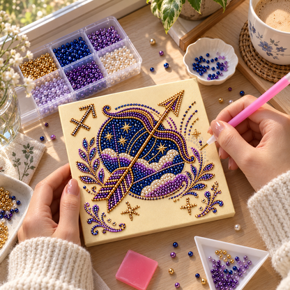 ✨ Pick Your Sign & Create It – Zodiac Pearl Painting DIY Kit | 12 Unique Designs