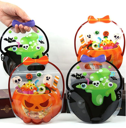 👻Halloween Bestsellers-Halloween Transparent Pumpkin Favor Bags
