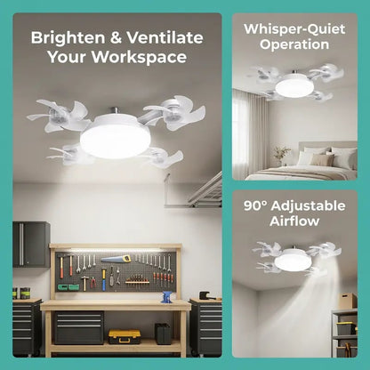 🌎Ends Today: 70% OFF!🔥❄️Stay Cool & Bright💡 2-in-1 Ceiling Fan Light 🏠Perfect for Bedrooms, Kitchens & Garages