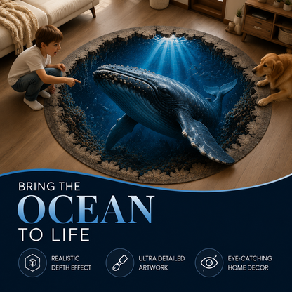 ✈️Last Day 50% OFF🌊Ocean Portal Illusion Rug - A Realistic 3D Ocean World Beneath Your Feet