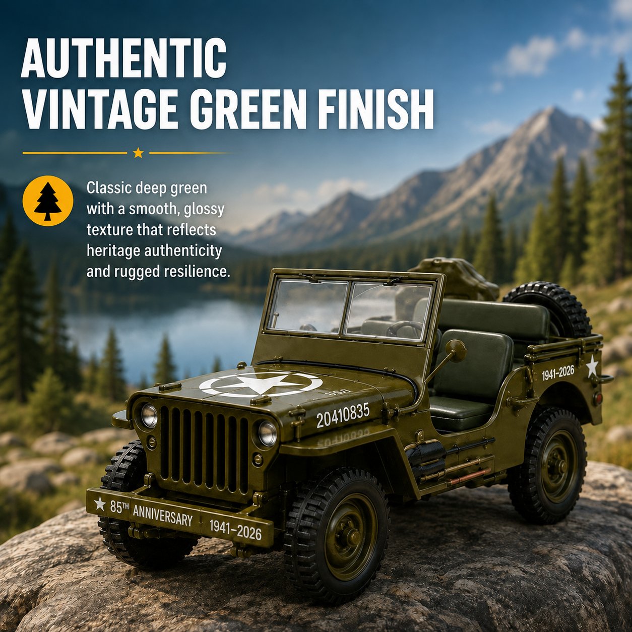 🗺️Classic Vintage Off‐Road Replica | A Treasured Keepsake For Every Car Lover