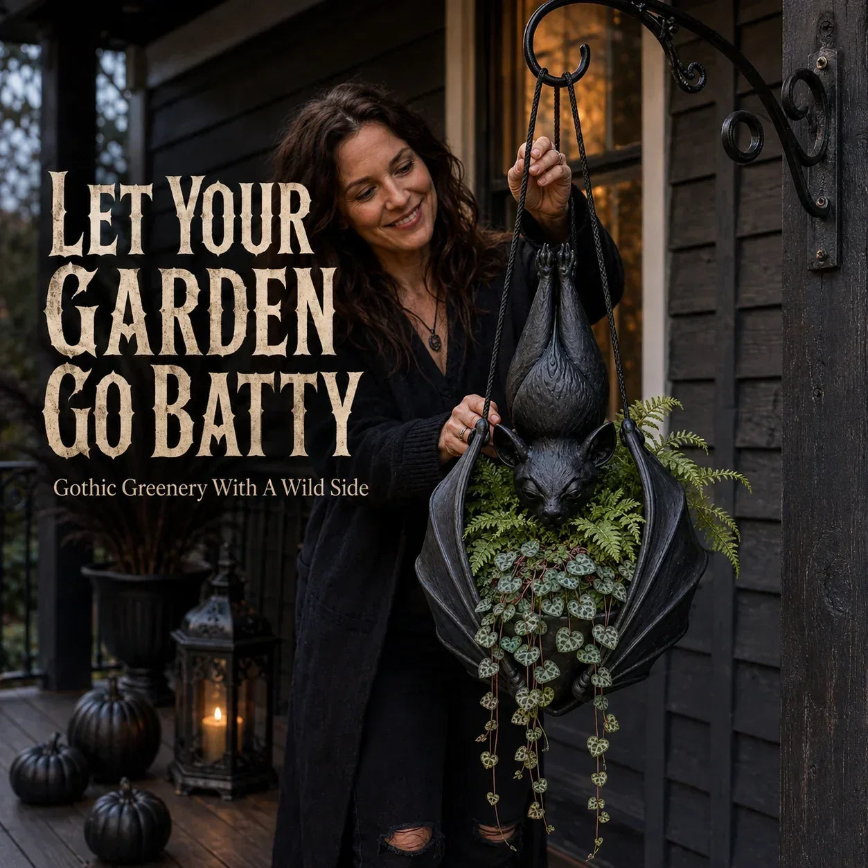 🌎Ends Today: 70% OFF!🔥🦇 Upside‑Down Hanging Bat Planter