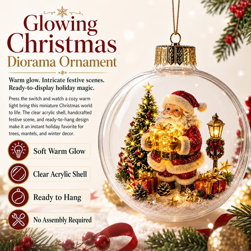 🌎Ends Today: 70% OFF!🔥🎄Glowing Christmas Diorama Ornament
