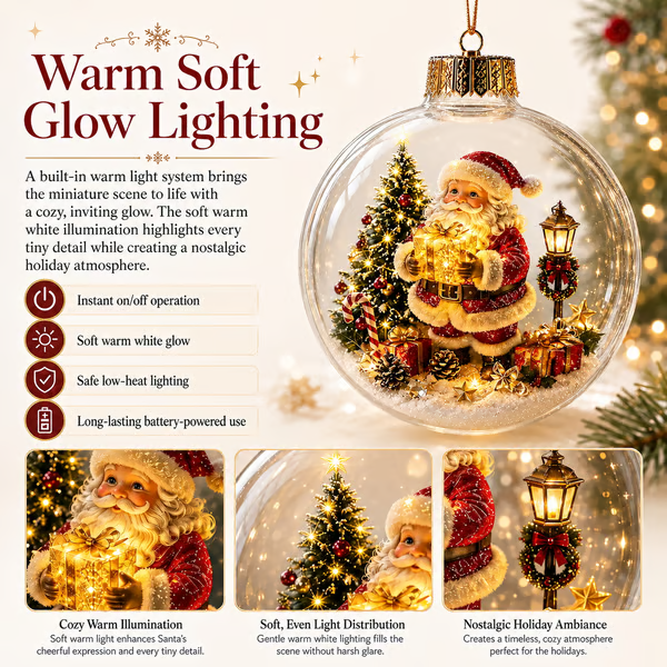 🌎Ends Today: 70% OFF!🔥🎄Glowing Christmas Diorama Ornament