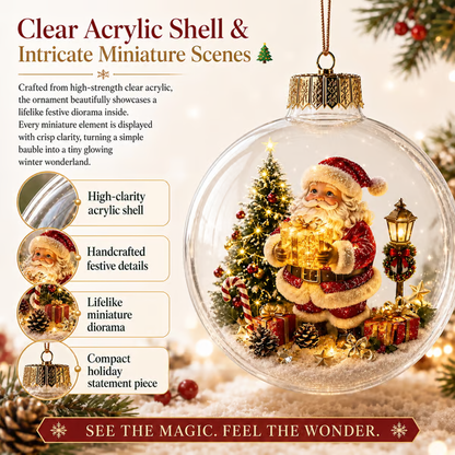 🌎Ends Today: 70% OFF!🔥🎄Glowing Christmas Diorama Ornament