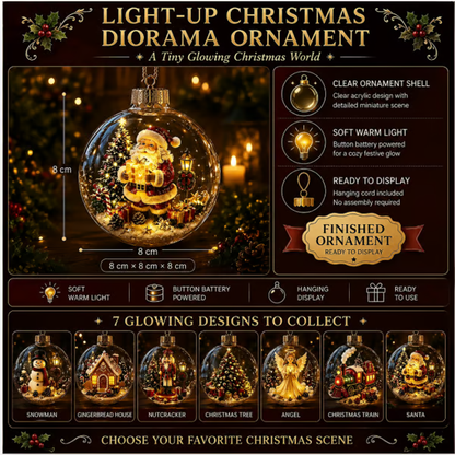 🌎Ends Today: 70% OFF!🔥🎄Glowing Christmas Diorama Ornament