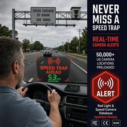 🏅Best Seller 🚗Head-Up Display (HUD) Car GPS Digital Speedometer