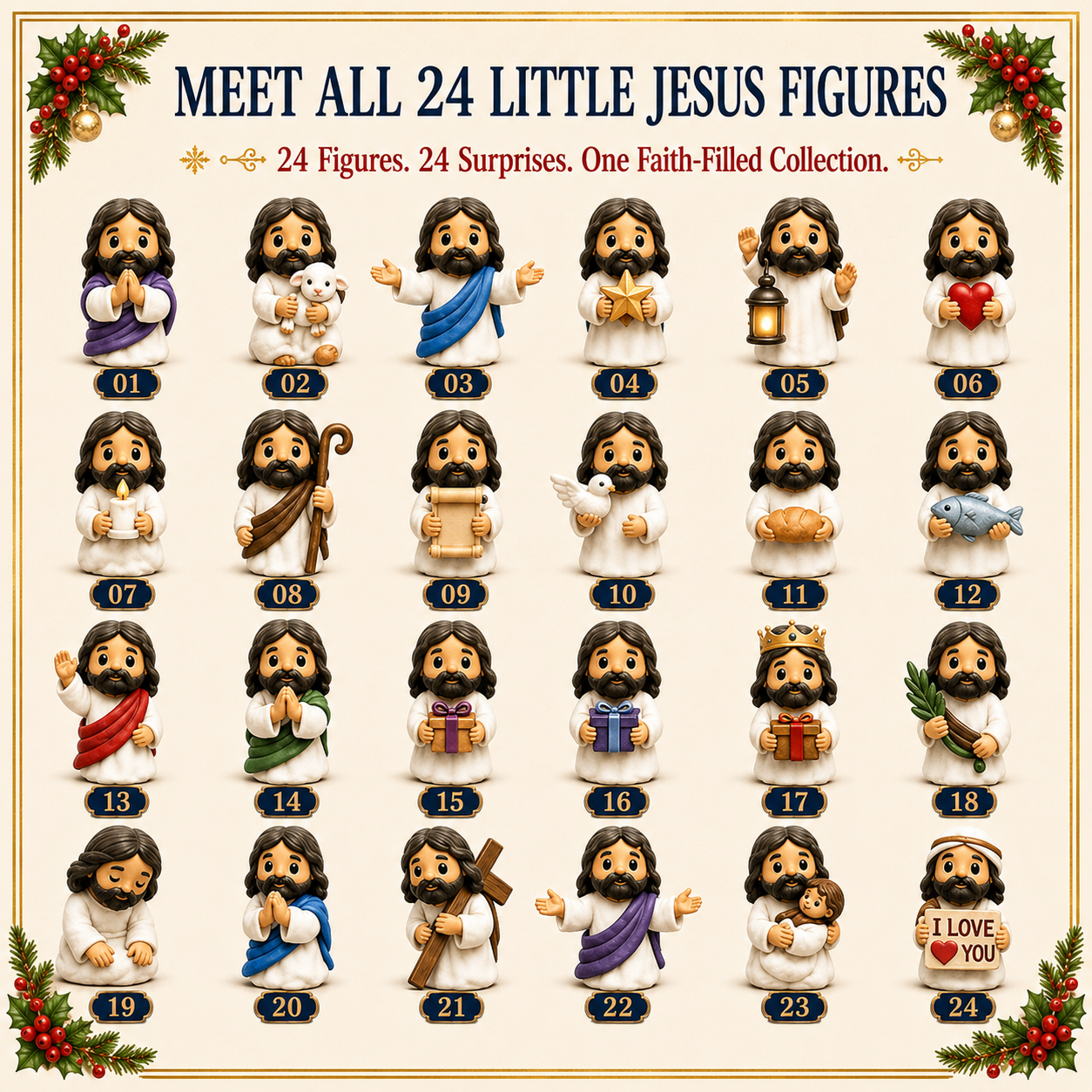 ✝️24 Days of Little Jesus Advent Calendar – 24 Unique Faith-Filled Christmas Surprises✨