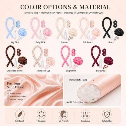 🎁Buy 3 Get 20% Off🔥Heatless Curling Rod Headband👩Get Natural, Voluminous Curls While You Sleep 😍