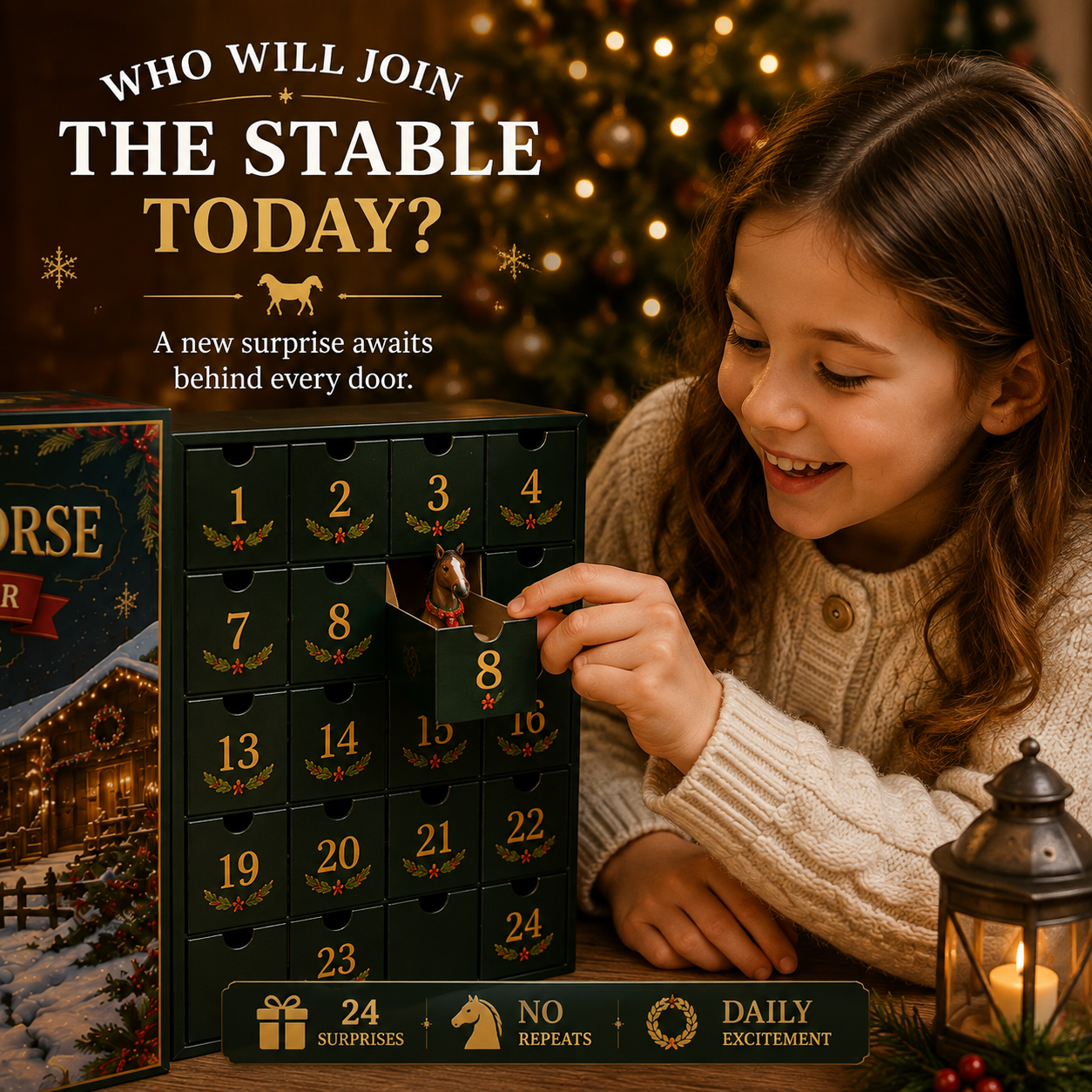 🏅Best Seller🐴 Christmas Horse Advent Calendar--24 Days of Horse Friends & Holiday Memories 🎄