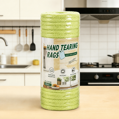 🧼 Reusable Cleaning Cloth Roll ✨ Tear Off, Wash & Reuse