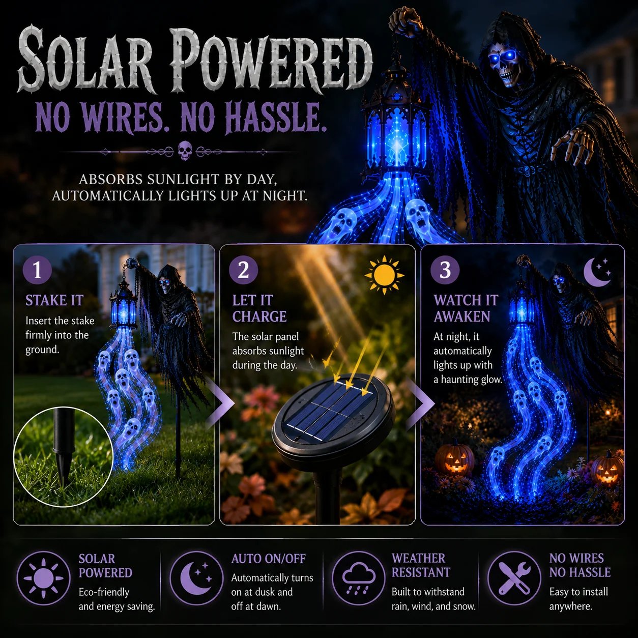 🔥 Today Only: 49% OFF 🎁Animated Halloween Soul Harvester Garden Light Collection💀