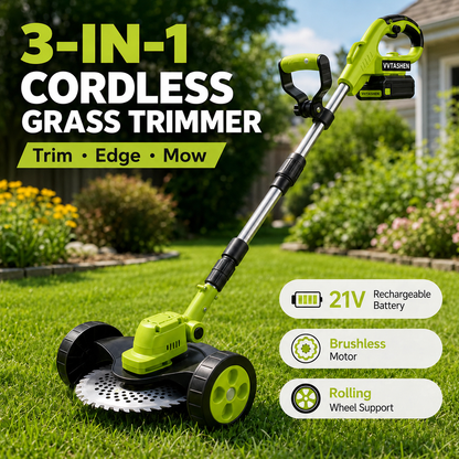 🌎Ends Today: 70% OFF!🔥⚡ 3-in-1 Cordless Grass Trimmer with 2 Batteries