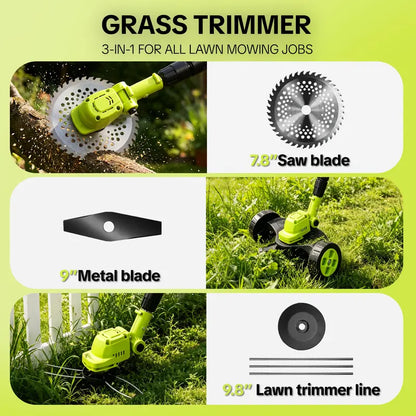 🌿55% OFF TODAY⚡ 3-in-1 Cordless Grass Trimmer with 2 Batteries