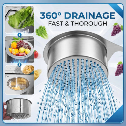 🔥Swan Kitchen Sink Drain Basket🦢Stainless Steel Food Waste Catcher