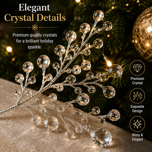 🎄 Sparkling Crystal Branch Christmas Tree Ornament