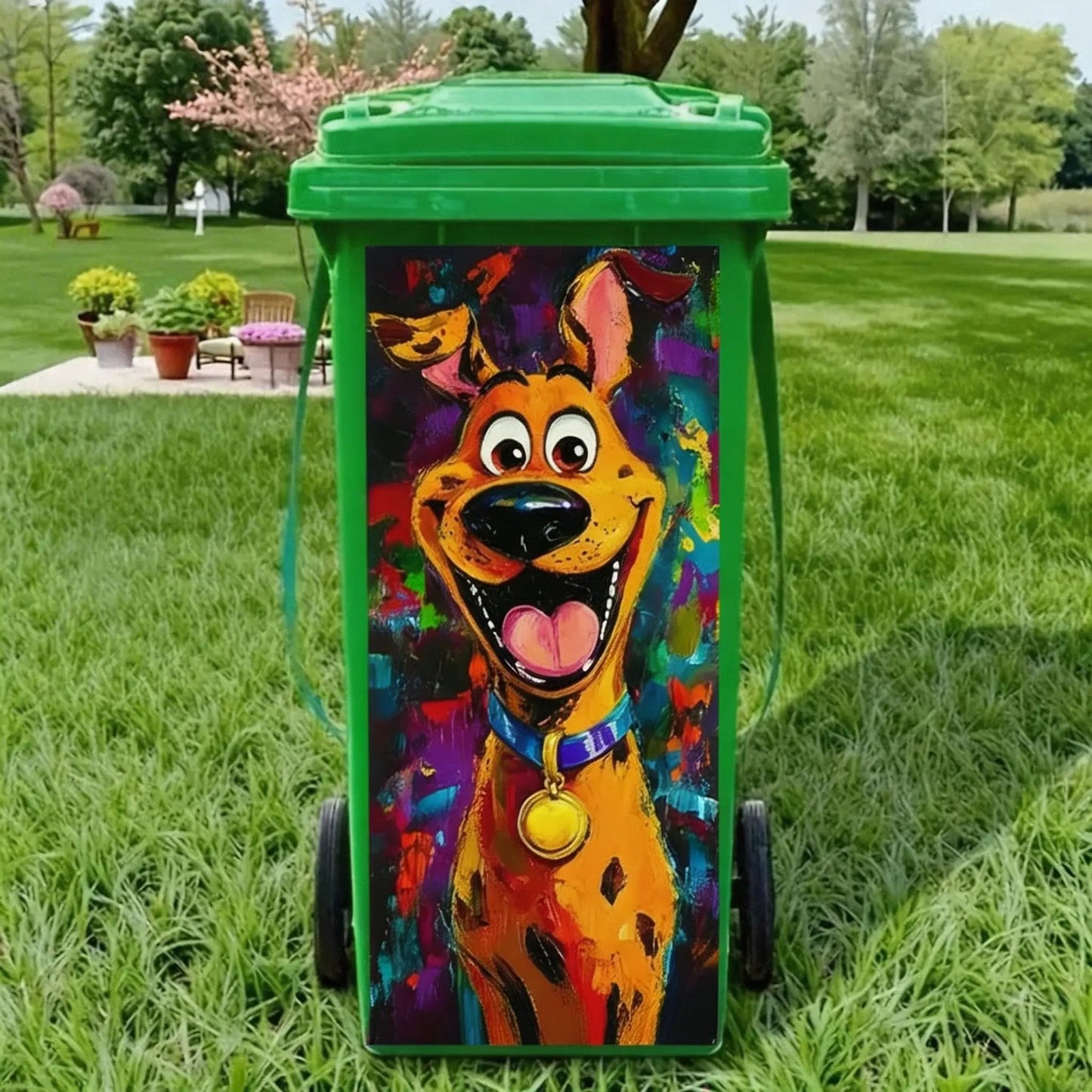 🌎Ends Today: 70% OFF!🔥Creative Trash Can Sticker with Colourful Cartoon✨
