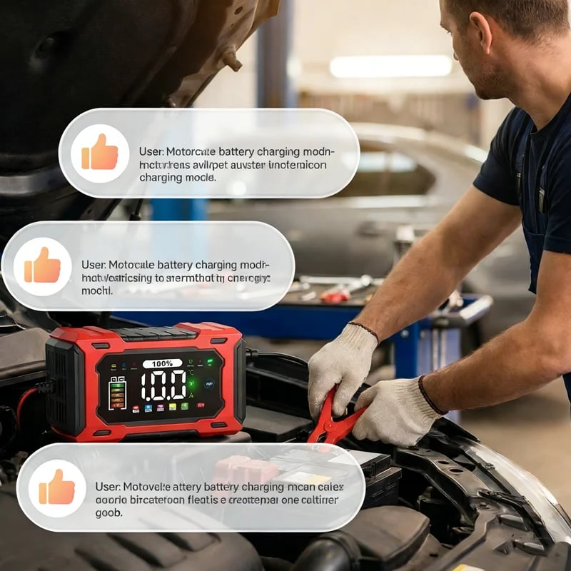 🔥⚡ 12V 6A Automatic Battery Maintainer & Pulse Repairer—For Cars, Motorcycles & SUVs, Auto Maintain & Desulfation