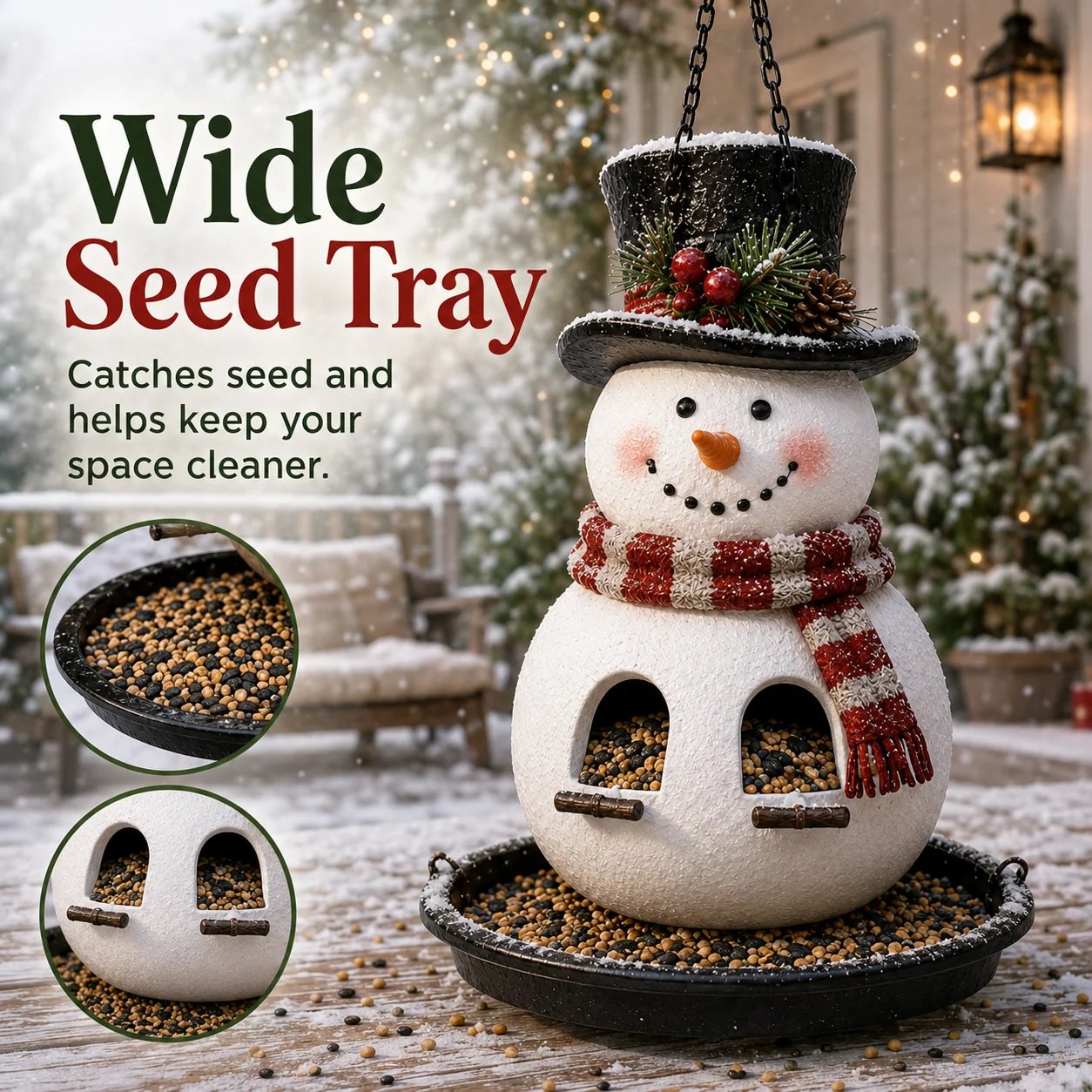 🔥Best Seller 🔥🐦Christmas Themed Bird Feeder Set | Decorative Hanging Backyard Feeders
