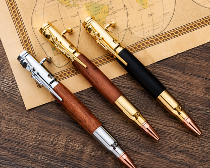 🖊Handcrafted 🖊 Bolt Action Wooden Bullet Pen | Crafted From Real Wood & Bullet Casing