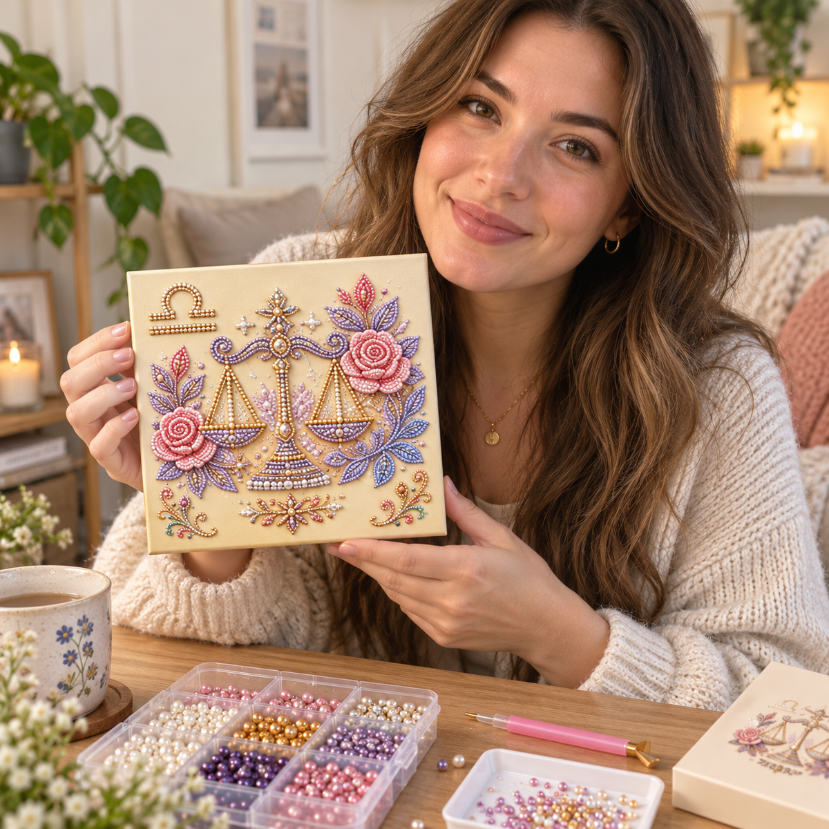 ✨ Pick Your Sign & Create It – Zodiac Pearl Painting DIY Kit | 12 Unique Designs