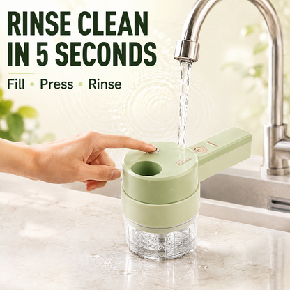 🌎Ends Today: 70% OFF!🔥🧄 4-in-1 Handheld Electric Chopper: Slice, Mince, Peel & Auto-Clean!