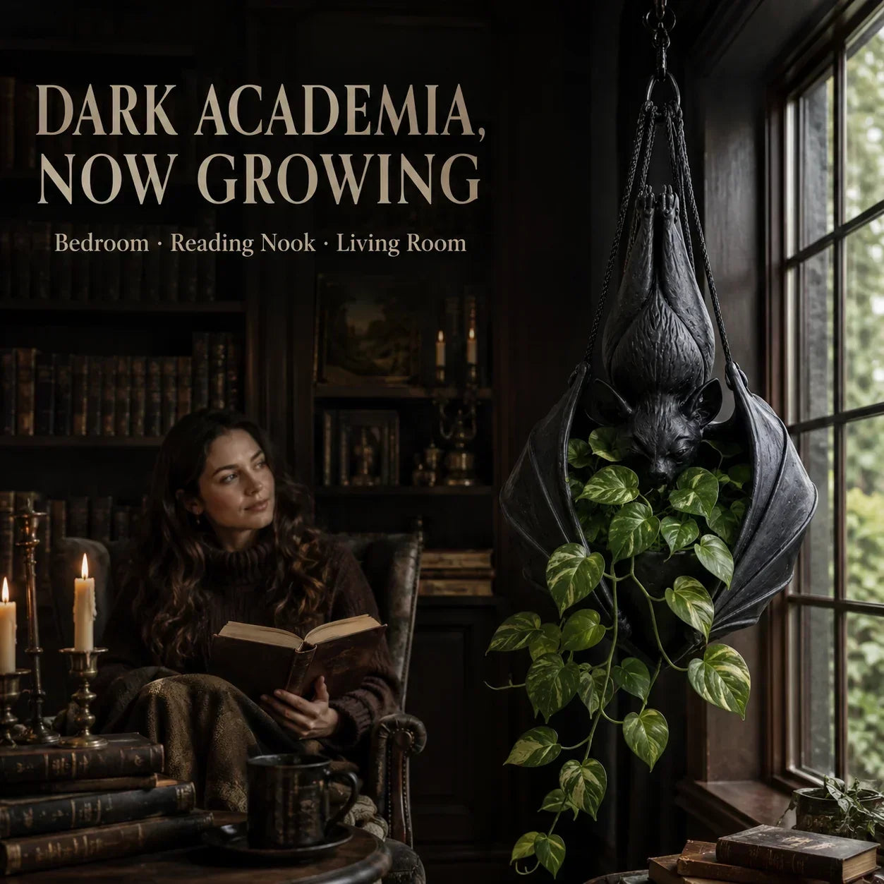 🌎Ends Today: 70% OFF!🔥🦇 Upside‑Down Hanging Bat Planter