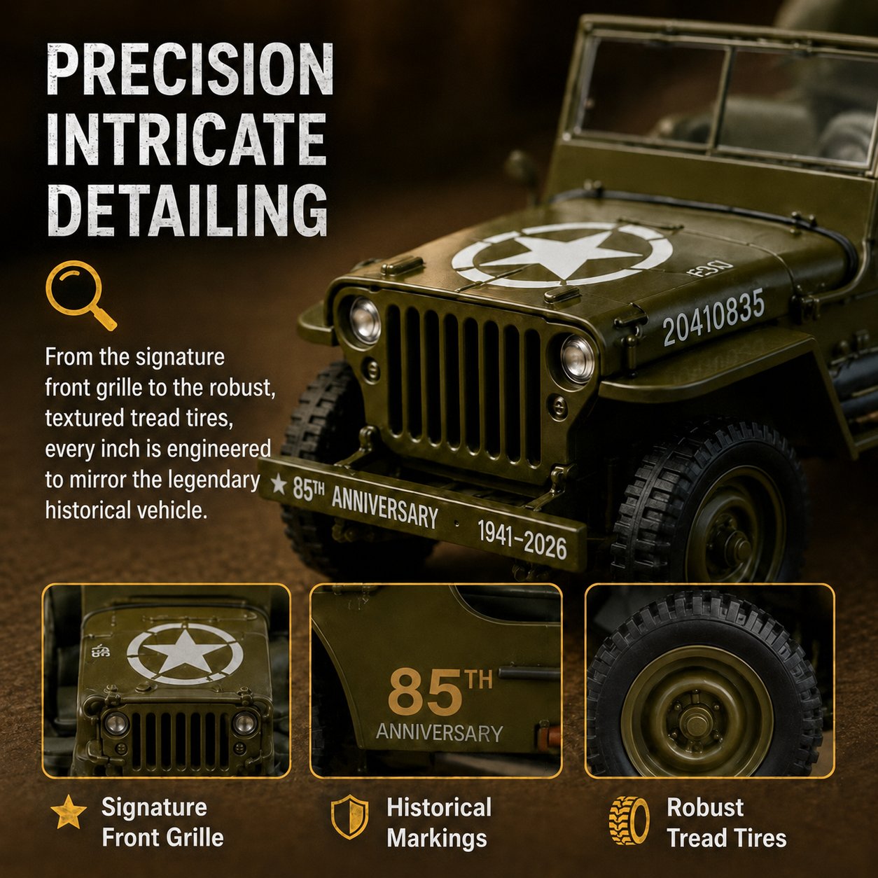 🗺️Classic Vintage Off‐Road Replica | A Treasured Keepsake For Every Car Lover