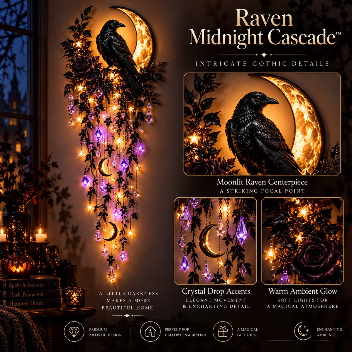 🎃✨Last Day 49% OFF✨Elegant Halloween Cascade Wall Light Collection