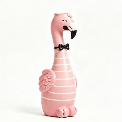 🏅🦩Cute Flamingo Decorative Vase 🌸 5 Styles Resin Figurine Vase Tabletop Centerpiece Indoor Home Shelf Decor Gift