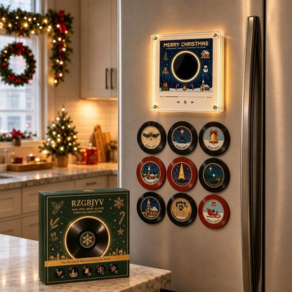 🏅Best Seller🎅 Interactive Christmas Music Fridge Magnet: Plays 9 Classic Songs for Festive Kitchen Decor! 🎵✨