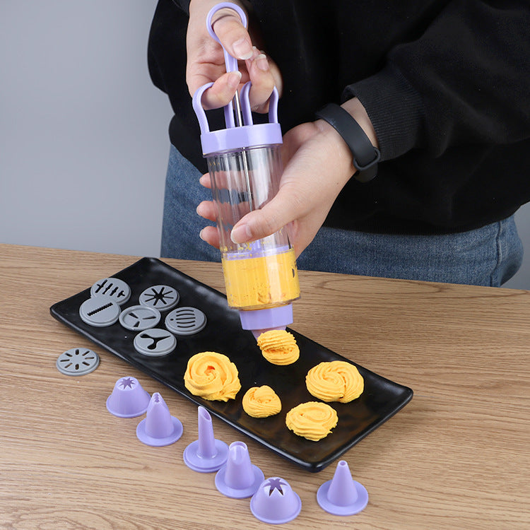 ✈️Last Day 50% OFF✨ Stainless Steel Cake Decorating Gun Kit – 18-Piece Piping Set, Fill & Decorate with Ease, BPA-Free 🍪