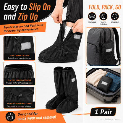 ✈️Last Day 50% OFF✨🌧️ Reusable Waterproof Boot Covers for Rain, Mud & Snow