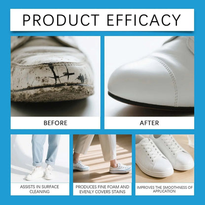 ✈️Last Day 50% OFF✨👟White Shoe Cleaner Cream | Multipurpose No-Wash Solid Comes with Sponge