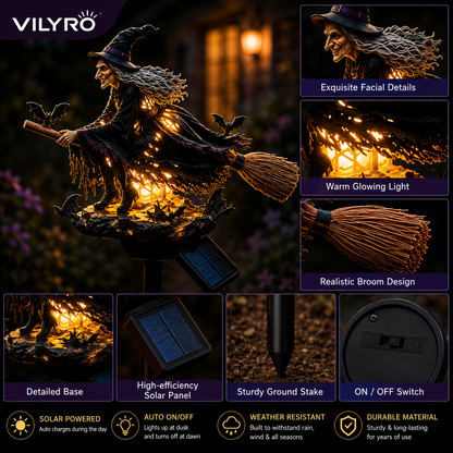 🧙‍♀️ Bring Halloween Magic to Your Garden with a Glowing Solar Witch