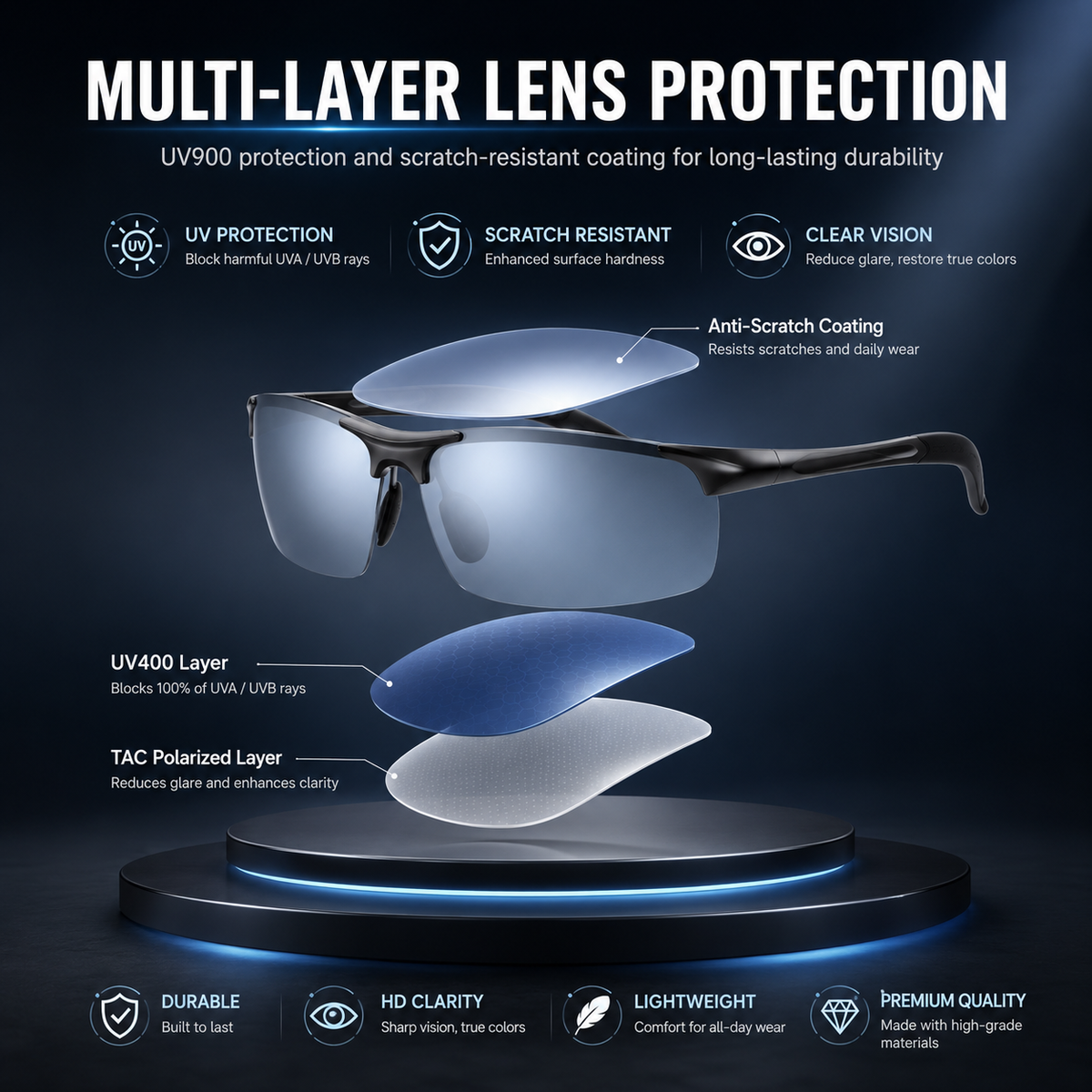 🏅100K+ Sold ✨New-Photochromic Sunglasses with Anti-glare Polarized Lens